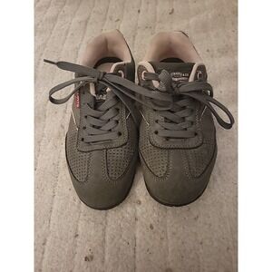 Levi's Womens  Shoes Size 5 AComfort Canvas Lace Up Sneakers Charcoal Grey